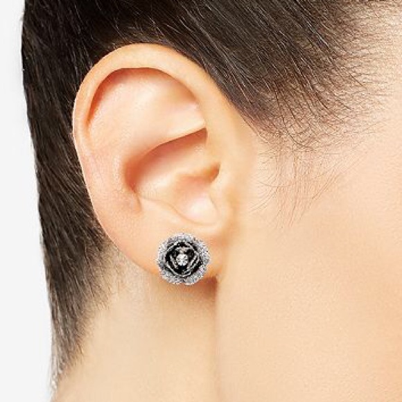 Betsey Johnson Rose Bud Stud Earrings - Picture 5 of 5